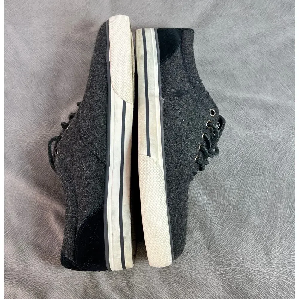Polo Ralph Lauren Vaughn Fashion Sneaker Charcoal Gray Flannel Men's 8.5 Lace Up